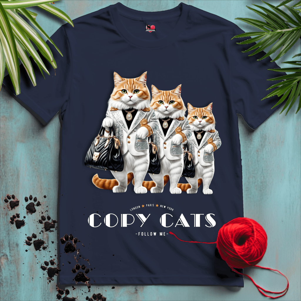 Printify T-Shirt Navy / XL COPY-CATS.💎 FASHION-LUXURY | Lifestyle Cats Collection