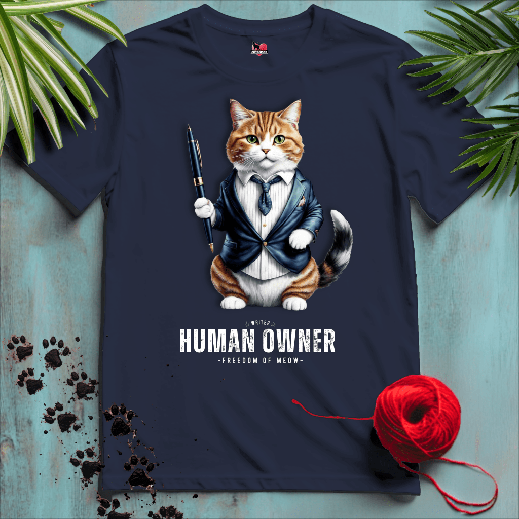 Printify T-Shirt Navy / XL EXE-CAT-IVE ✍️ CEO-CAT | Boss Cats Collection