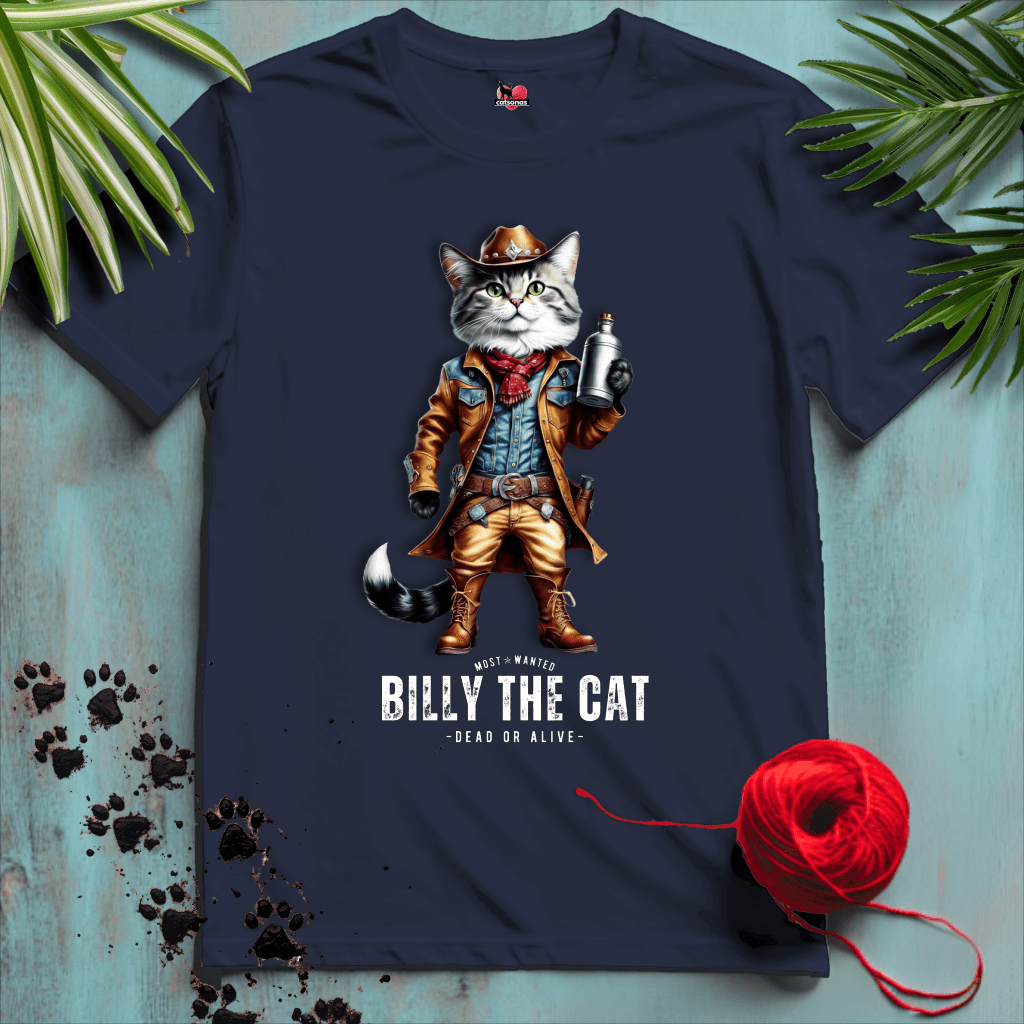 Printify T-Shirt Navy / XS BILLY-THE-CAT 🤠 WILD-WEST | Legends Collection
