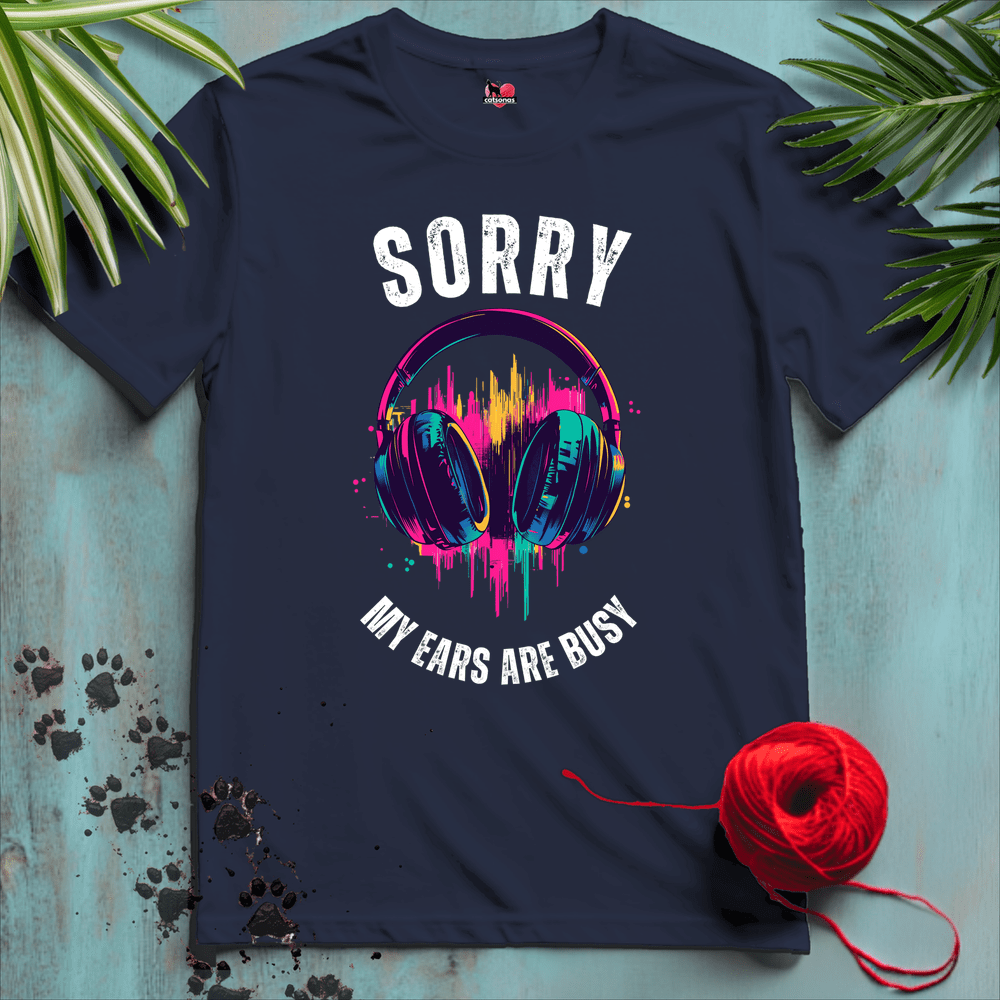 Printify T-Shirt Navy / XS HEADPHONES II