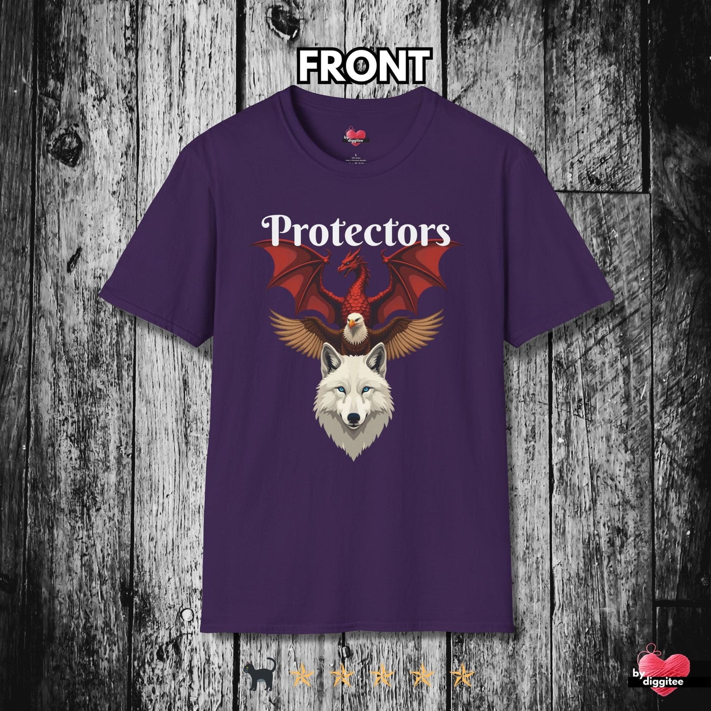Printify T-Shirt Purple / L Protectors Graphic Unisex T-Shirt