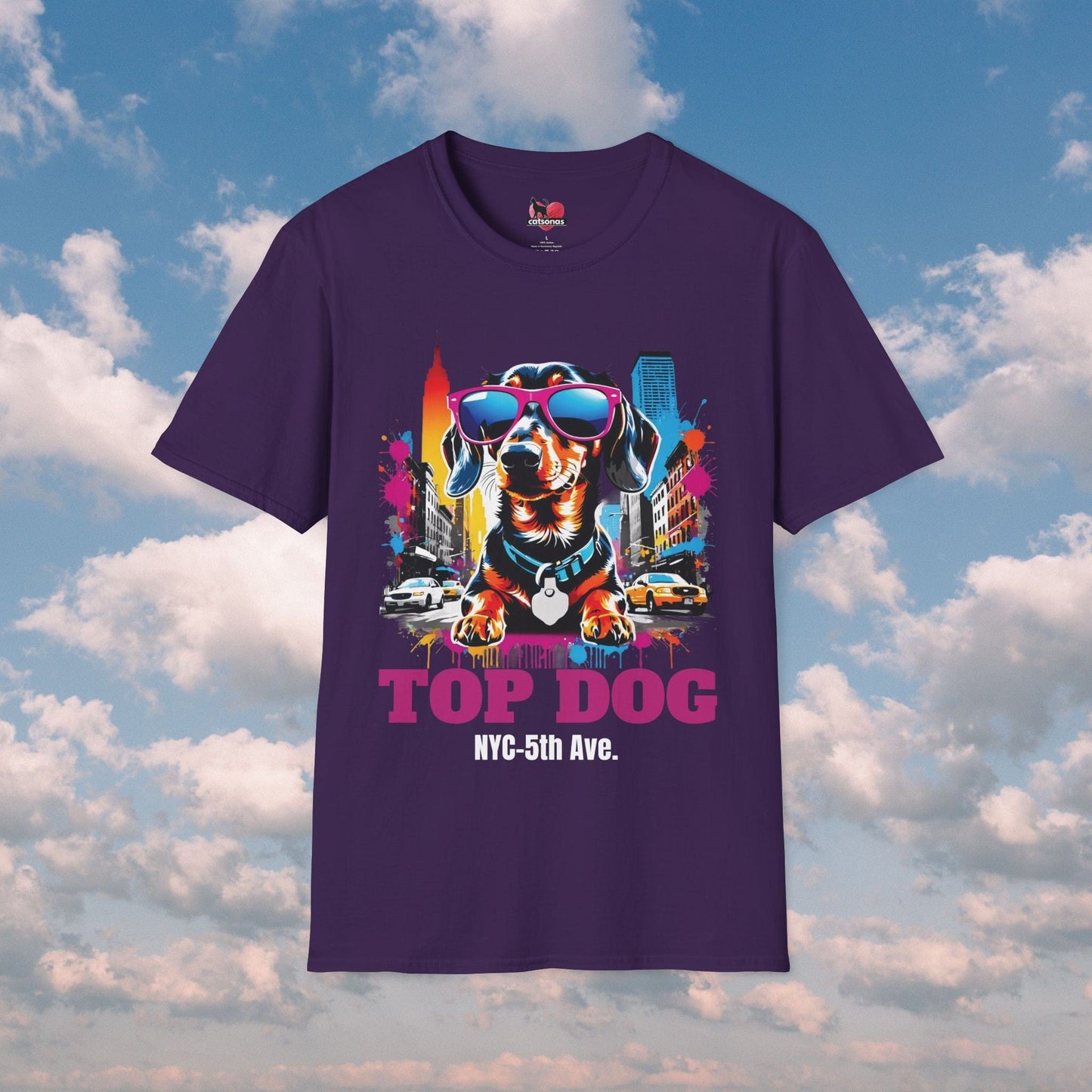 Printify T-Shirt Purple / S Back-Alley FINDS ๐ถ Top DOG
