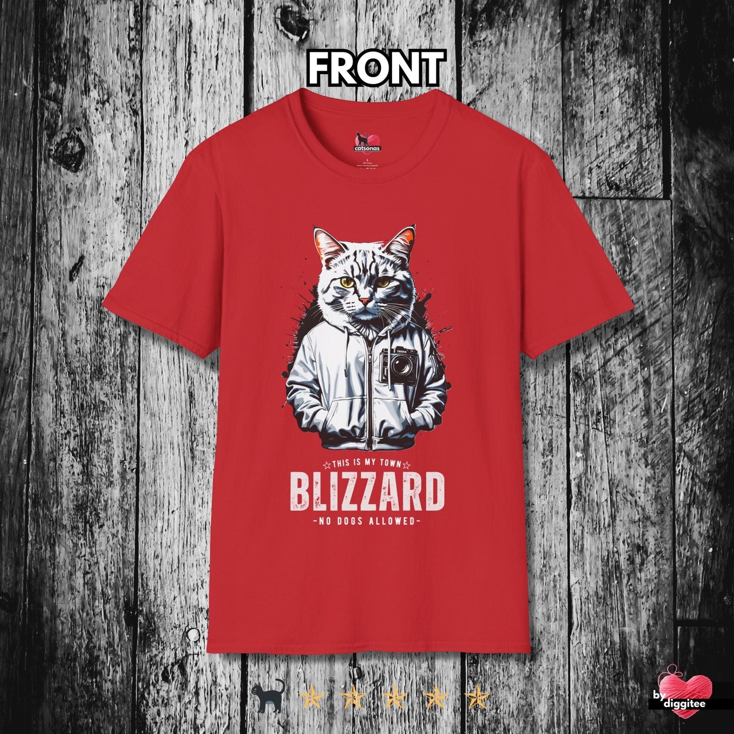 Printify T-Shirt Red / S BAD CATS 🐈 BLIZZARD