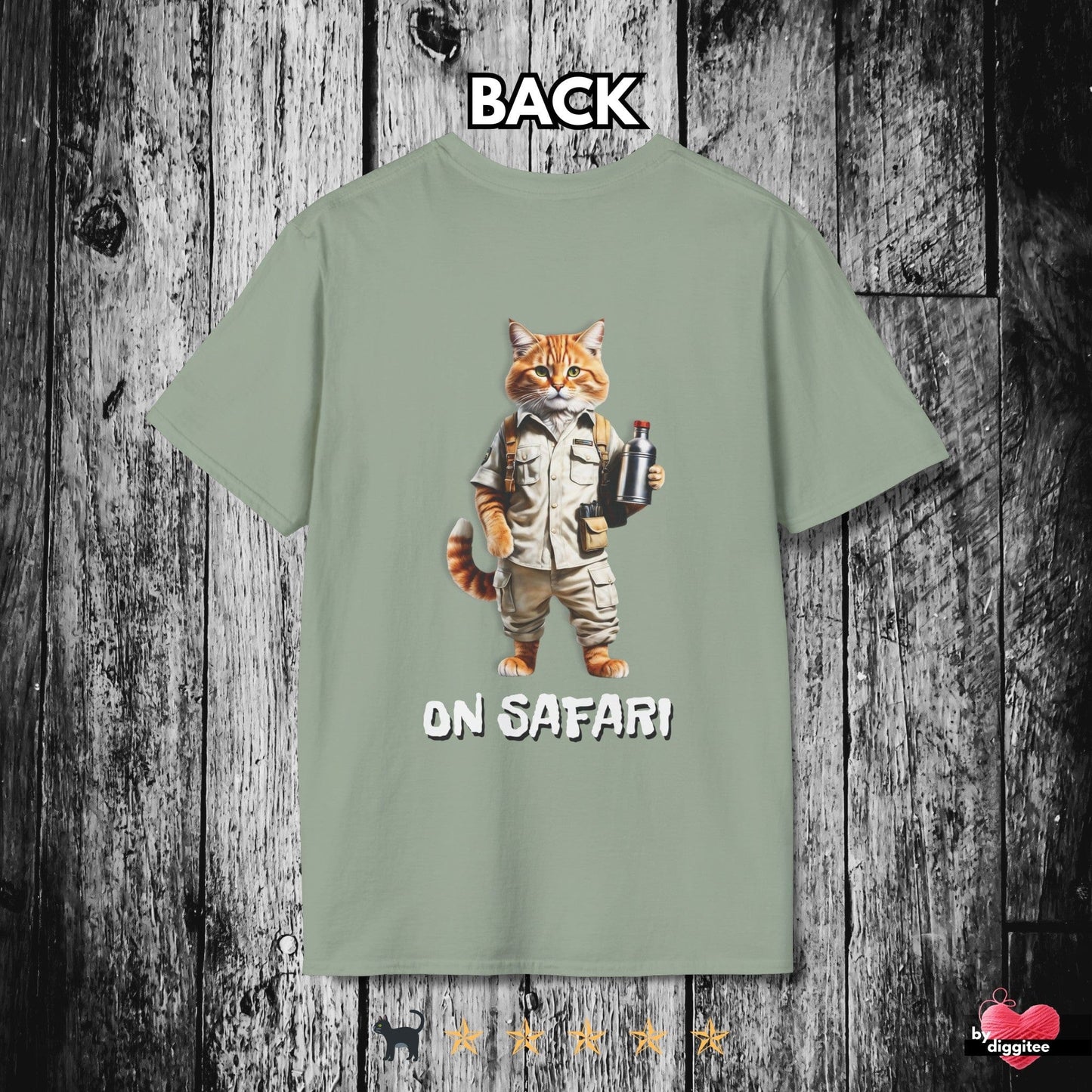 Printify T-Shirt Sage / S ON SAFARI ๐ BACK Print