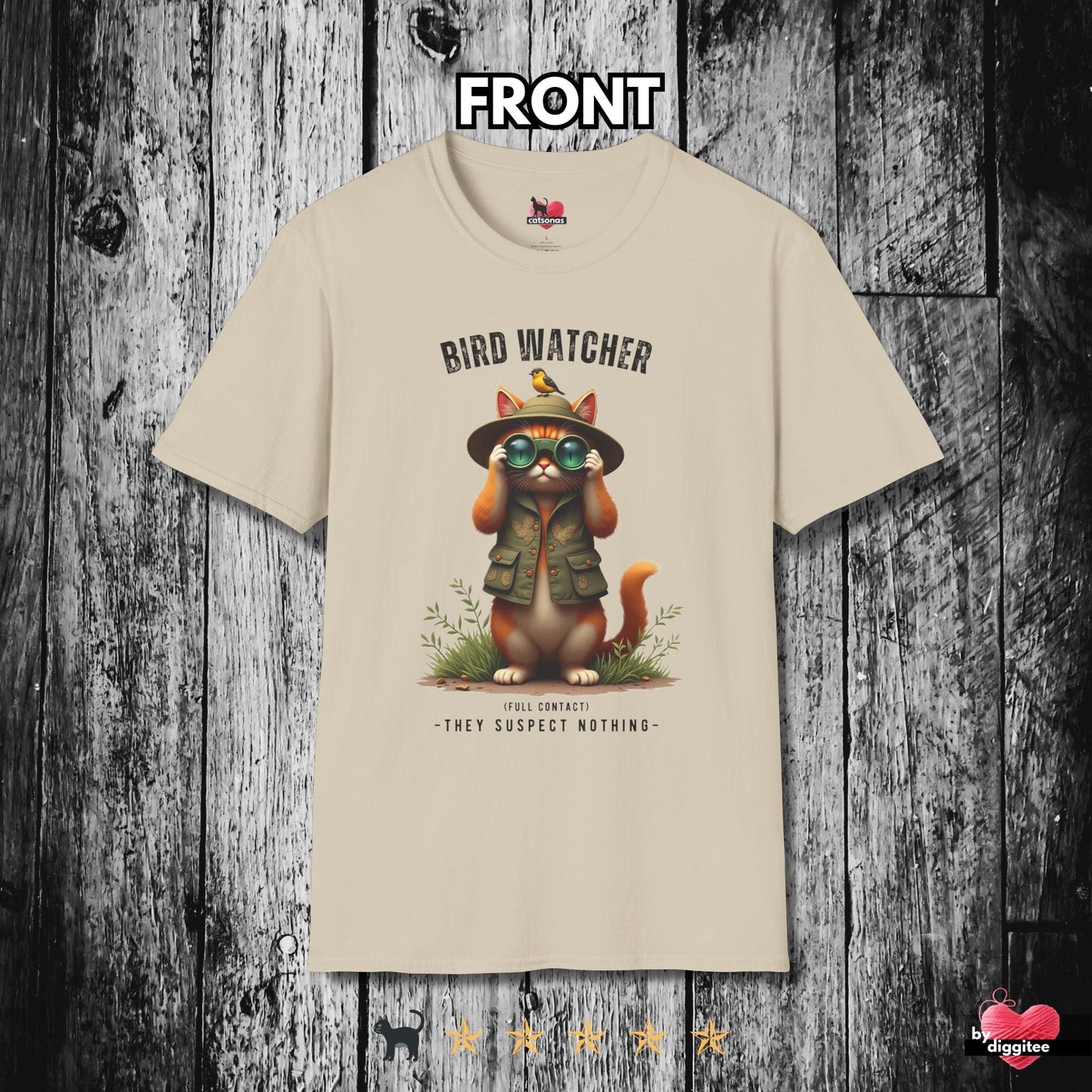 Printify T-Shirt Sand / S Bird Watcher II 🐦⬛ T-Shirt