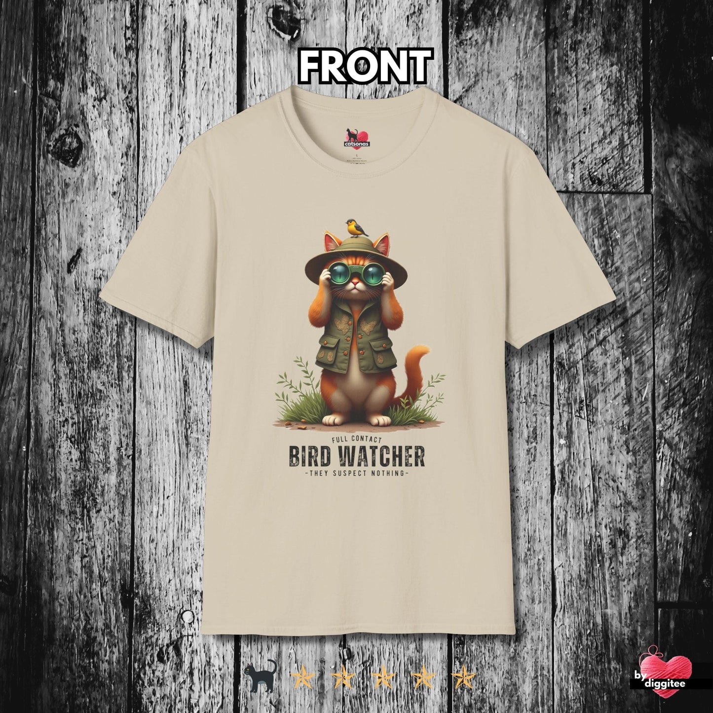Printify T-Shirt Sand / S Bird Watcher 🐦⬛ T-Shirt