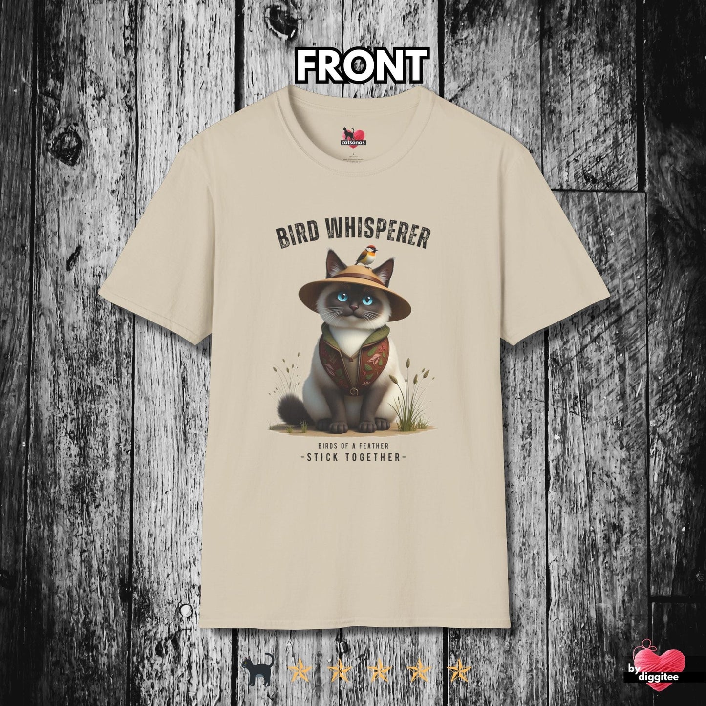 Printify T-Shirt Sand / S Bird Whisperer II 🐦⬛ T-Shirt