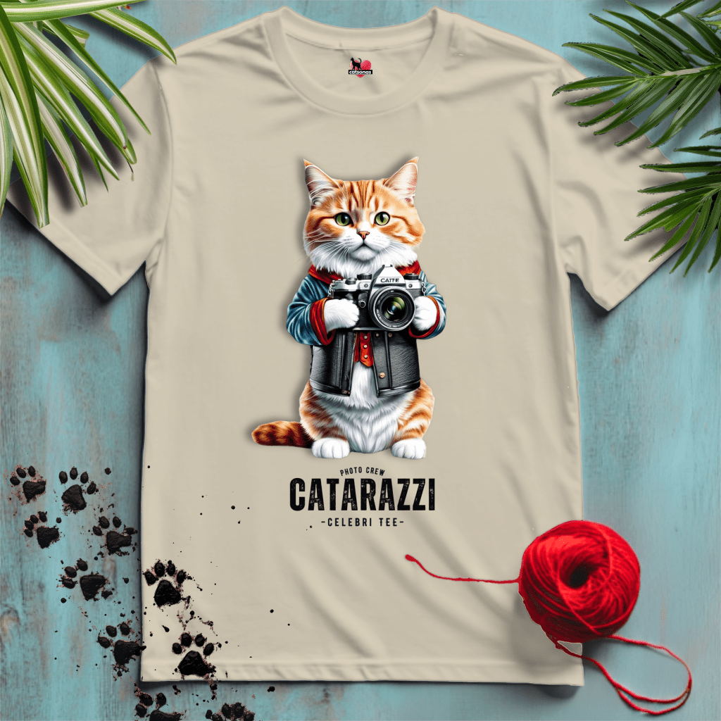 Printify T-Shirt Sand / S CATARAZZI ๐ธ PHOTOGRAPHY-CAT | Artsy Cats Collection
