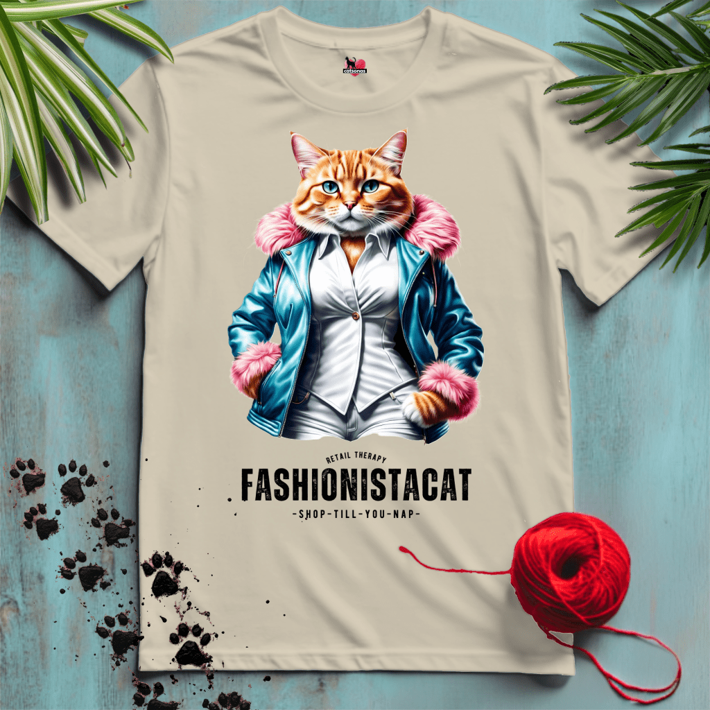 Printify T-Shirt Sand / S FASHIONISTA 🛍️ CAT