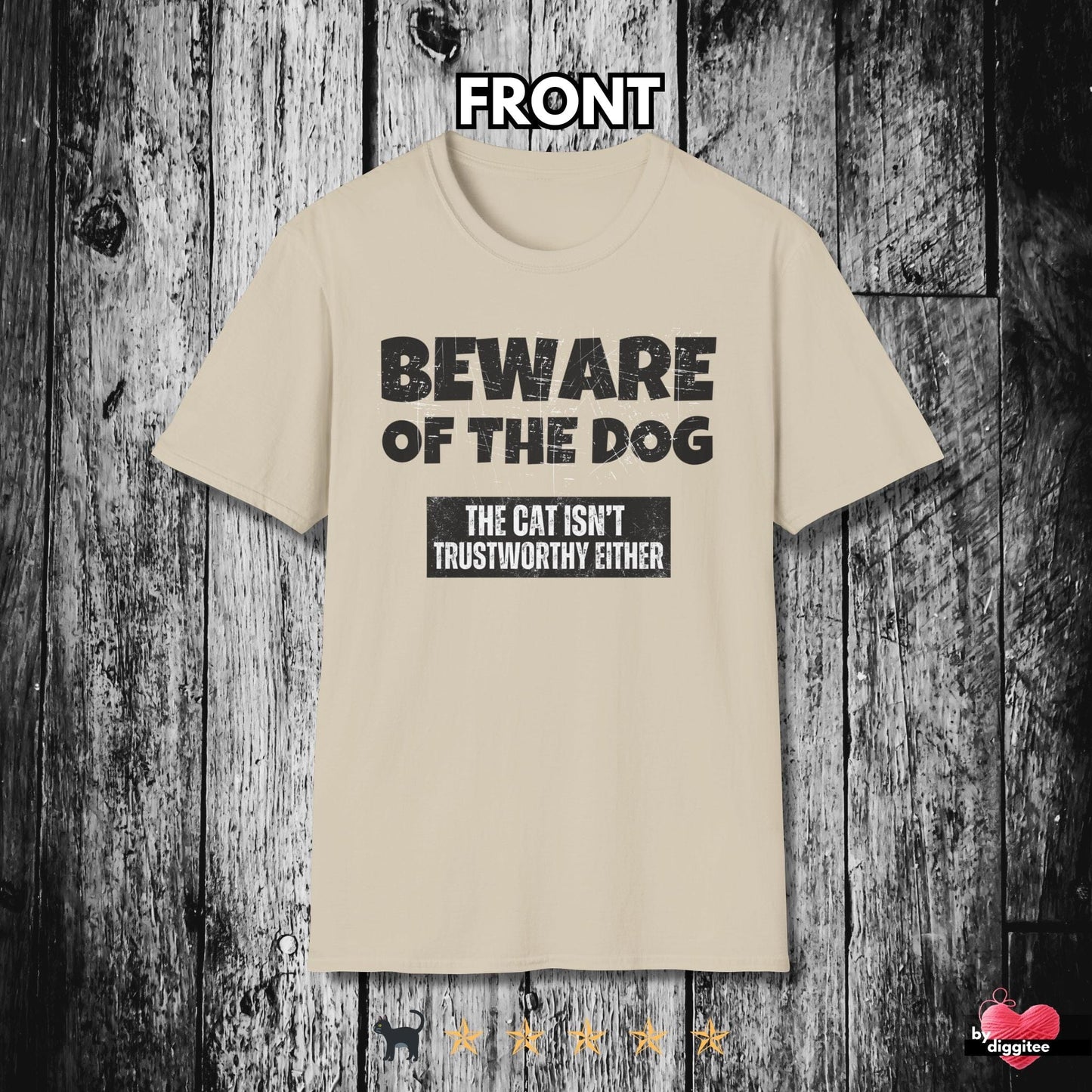 Printify T-Shirt Sand / S Funny Pet Lovers T-Shirt