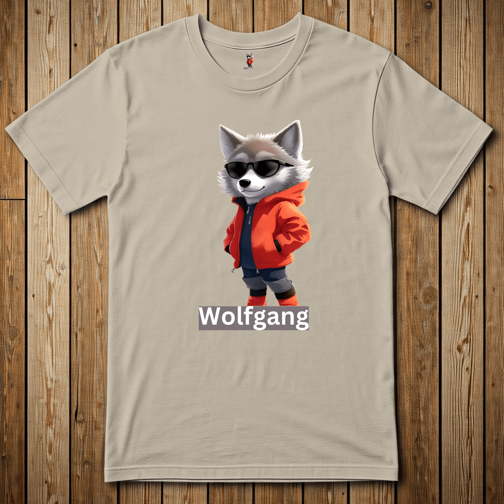 Printify T-Shirt Sand / S Wolfgang The Cat