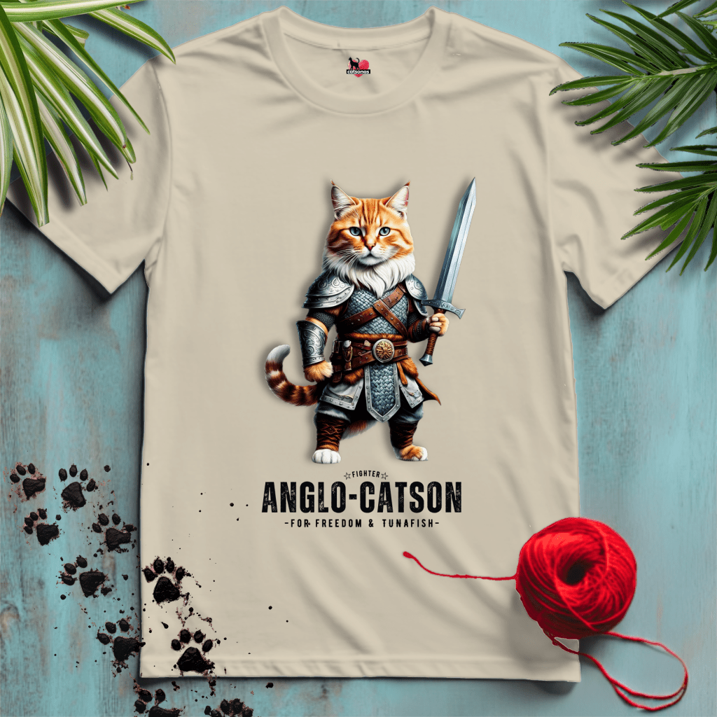Printify T-Shirt Sand / XL ANGLO-CATSON 💪 WARRIOR-CAT | Legends Collection