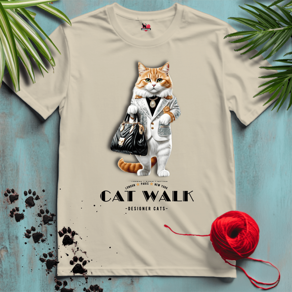 Printify T-Shirt Sand / XL CATWALK 🐈⬛ FASHION-BRAND | Lifestyle Cats Collection