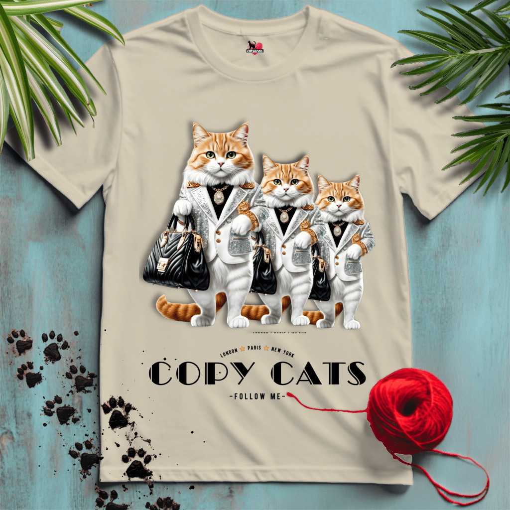 Printify T-Shirt Sand / XL COPY-CATS.💎 FASHION-LUXURY | Lifestyle Cats Collection