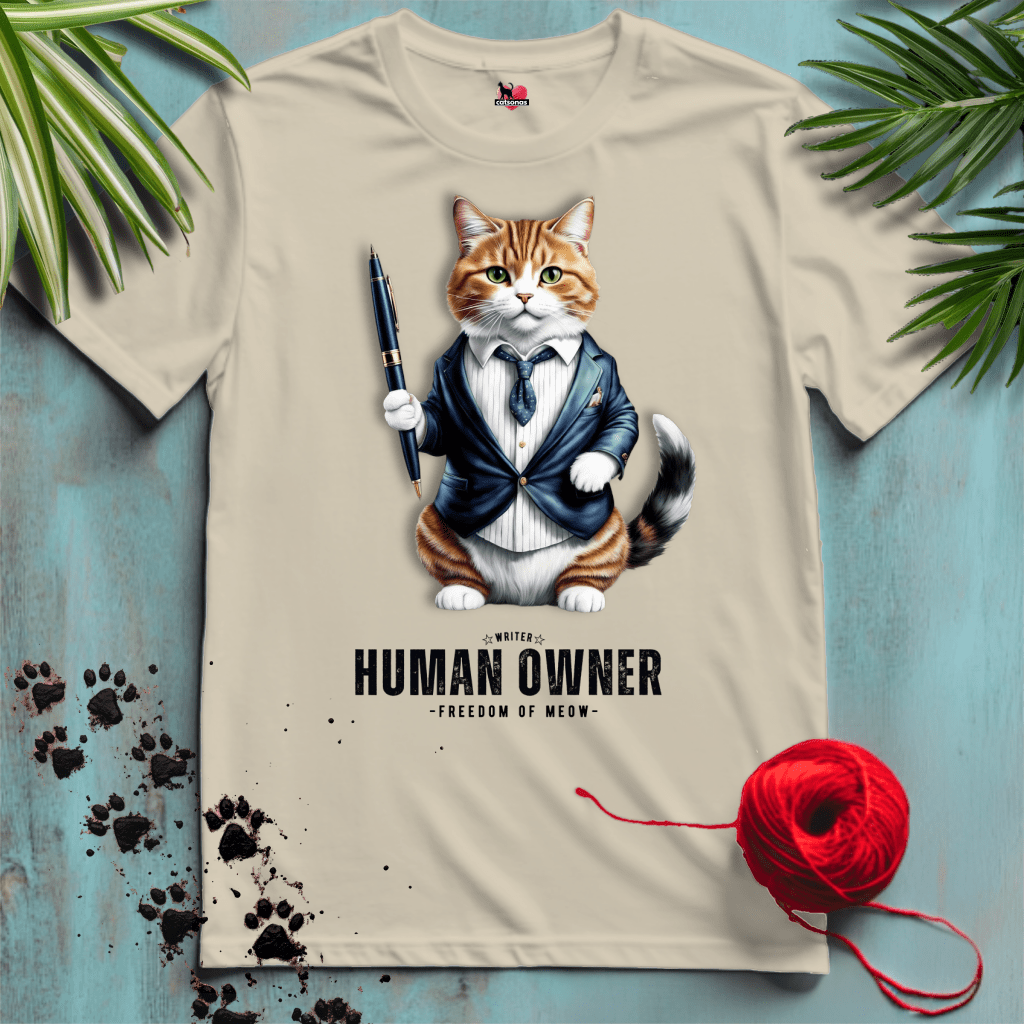 Printify T-Shirt Sand / XL EXE-CAT-IVE ✍️ CEO-CAT | Boss Cats Collection