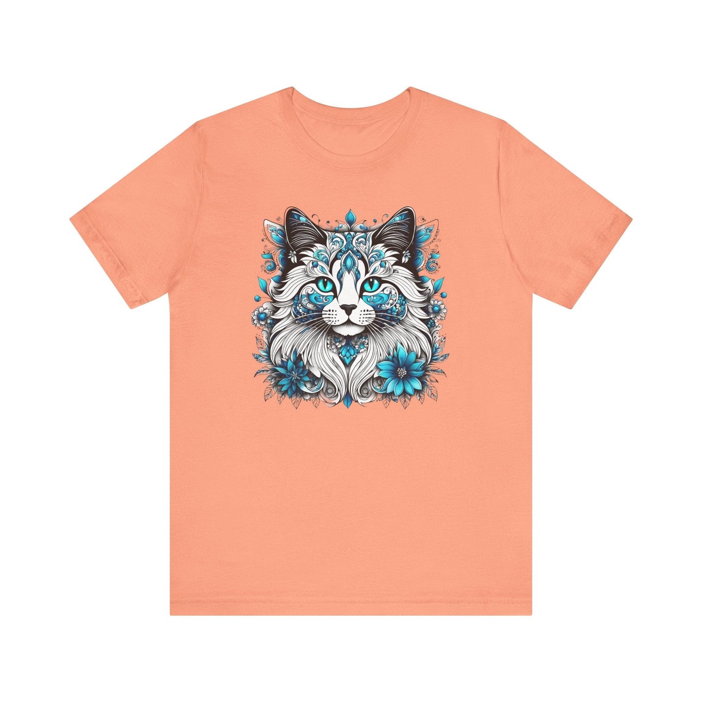 Printify T-Shirt Sunset / XS Our Lynn's Blue Eye Cat Art Shirt