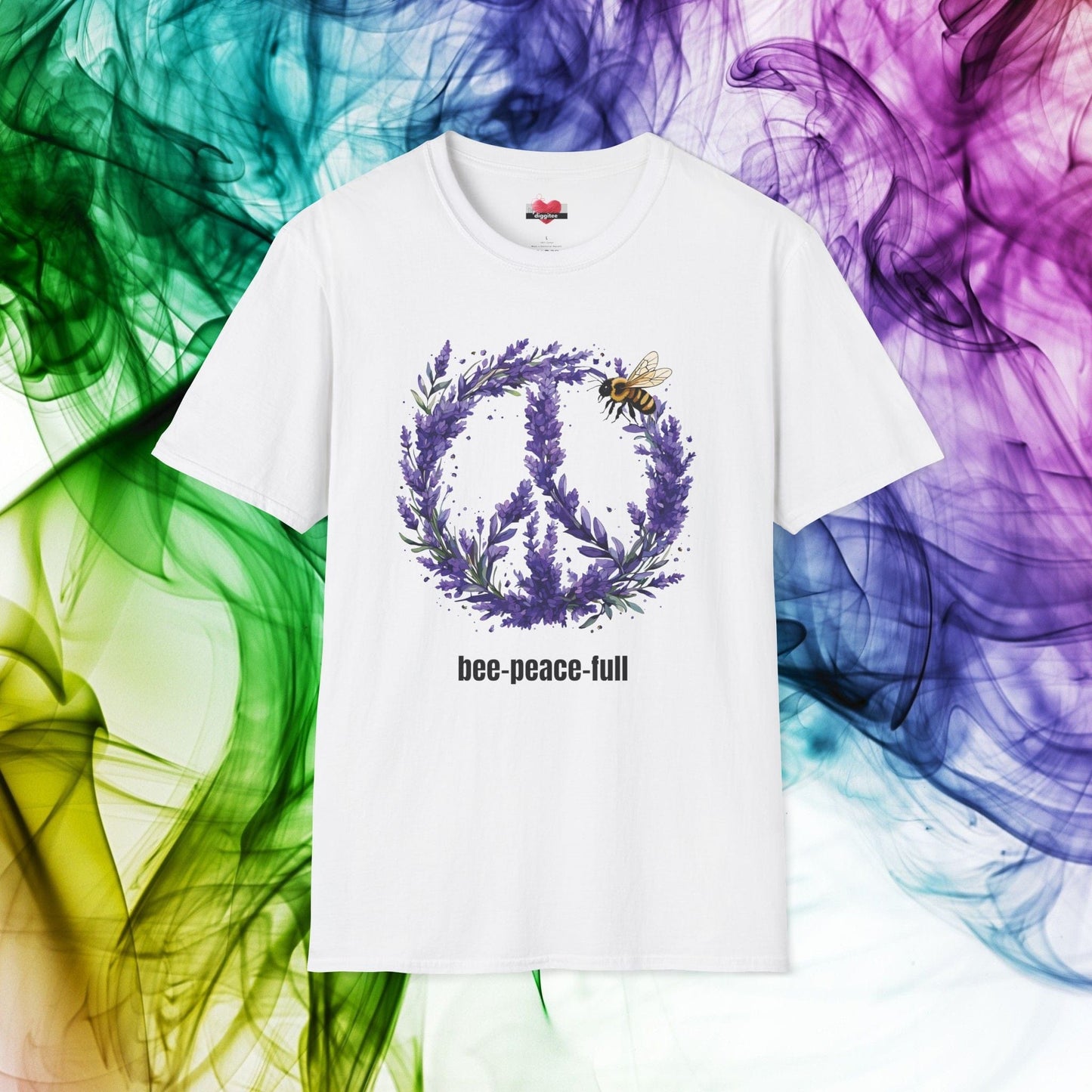 Printify T-Shirt White / L Back-Alley FINDS 🐝 Peace Bee