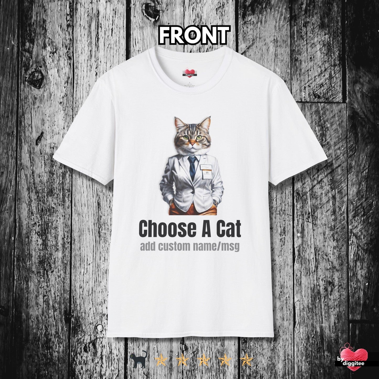 Printify T-Shirt White / L Fully CUSTOM CAT 🎨🖍️✍️