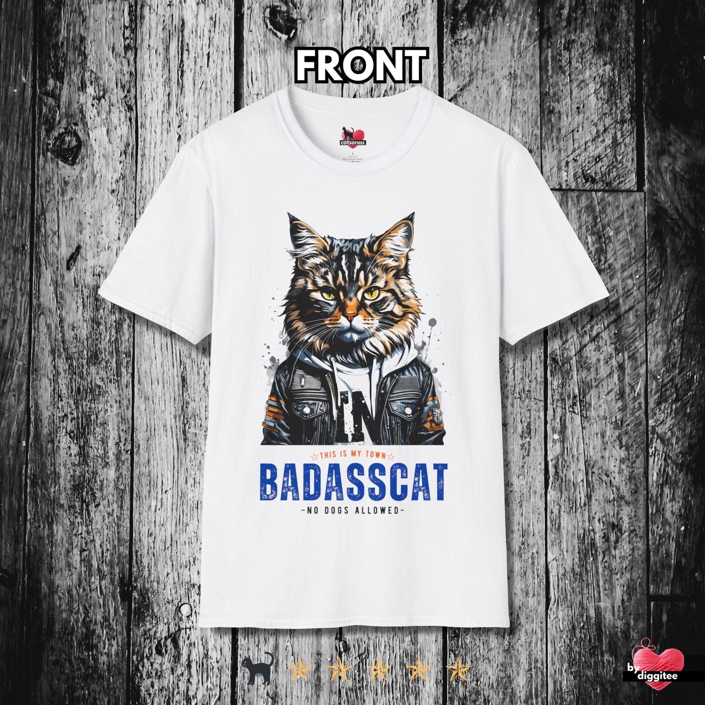 Printify T-Shirt White / S BAD CATS 🐈⬛ BADASSCAT