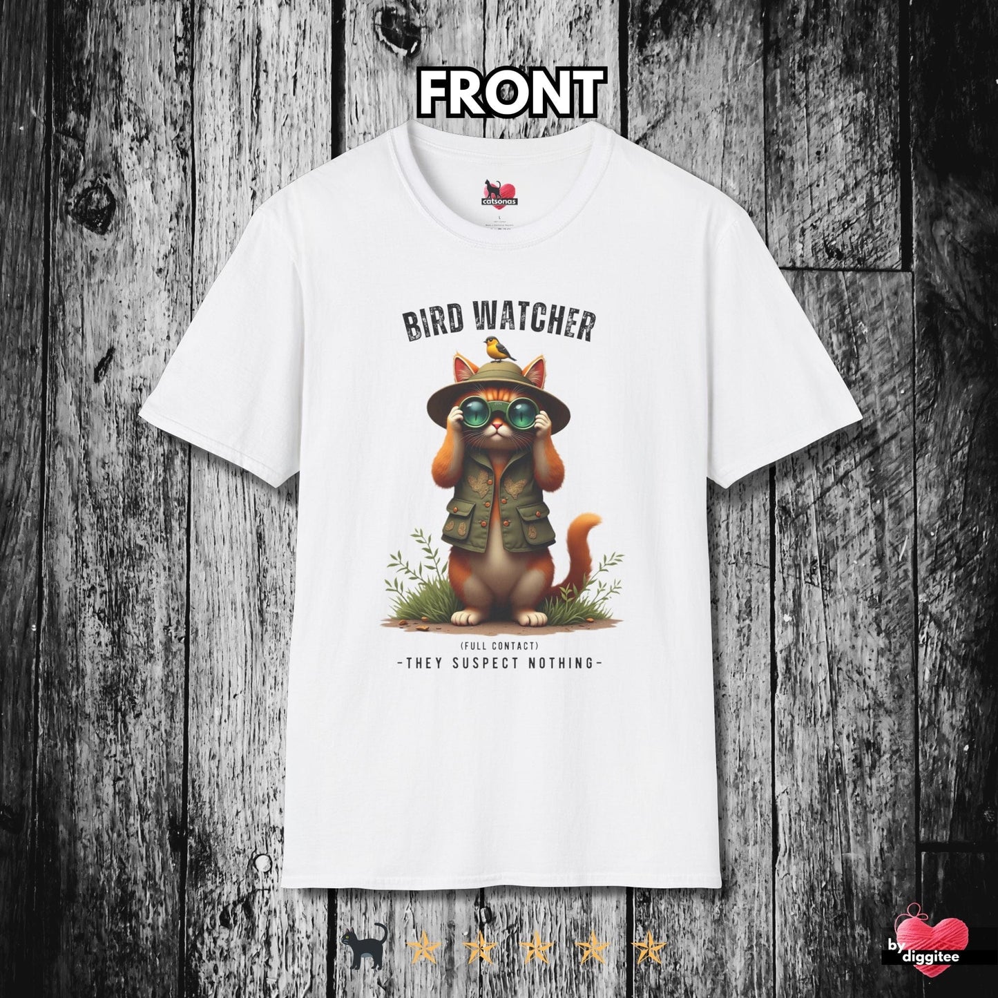 Printify T-Shirt White / S Bird Watcher II 🐦⬛ T-Shirt