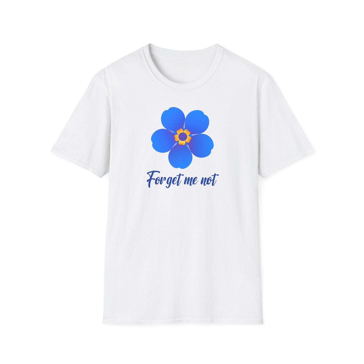Printify T-Shirt White / S Forget Me Not Floral Softstyle T-Shirt