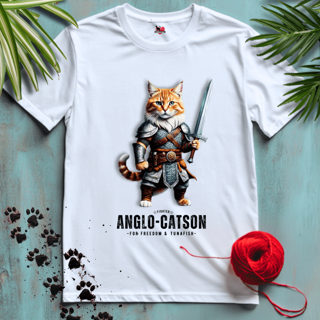 Printify T-Shirt White / XL ANGLO-CATSON 💪 WARRIOR-CAT | Legends Collection
