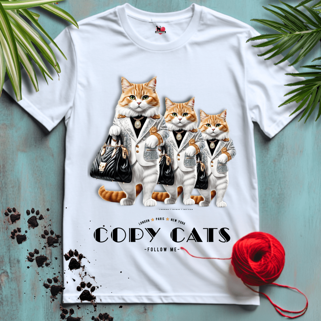Printify T-Shirt White / XL COPY-CATS.💎 FASHION-LUXURY | Lifestyle Cats Collection