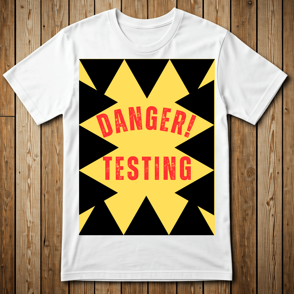 Printify T-Shirt White / XS DANGER=TESTING