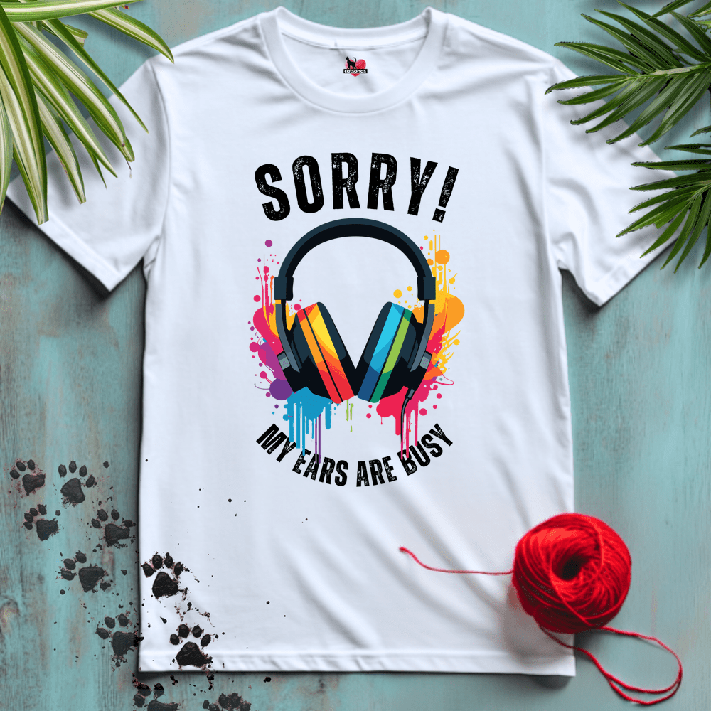 Printify T-Shirt White / XS HEADPHONES