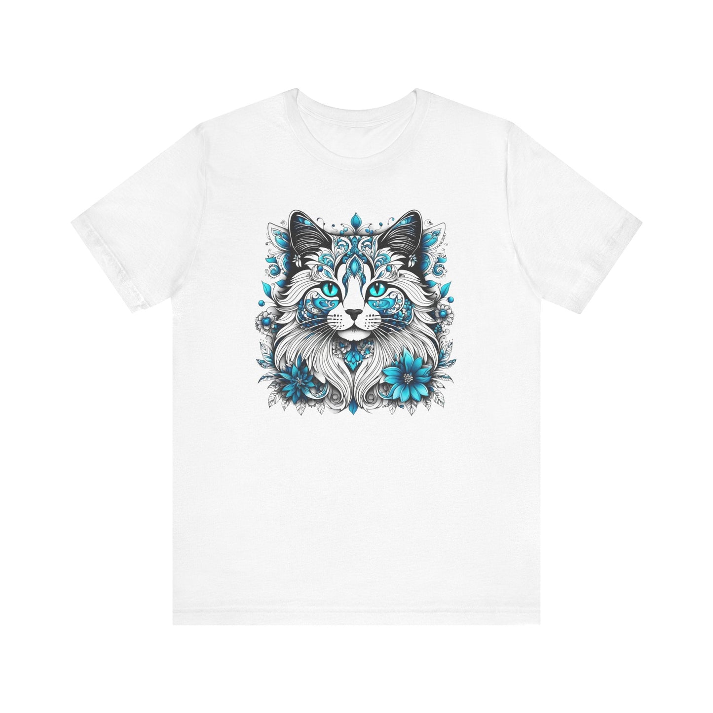 Printify T-Shirt White / XS Our Lynn's Blue Eye Cat Art Shirt