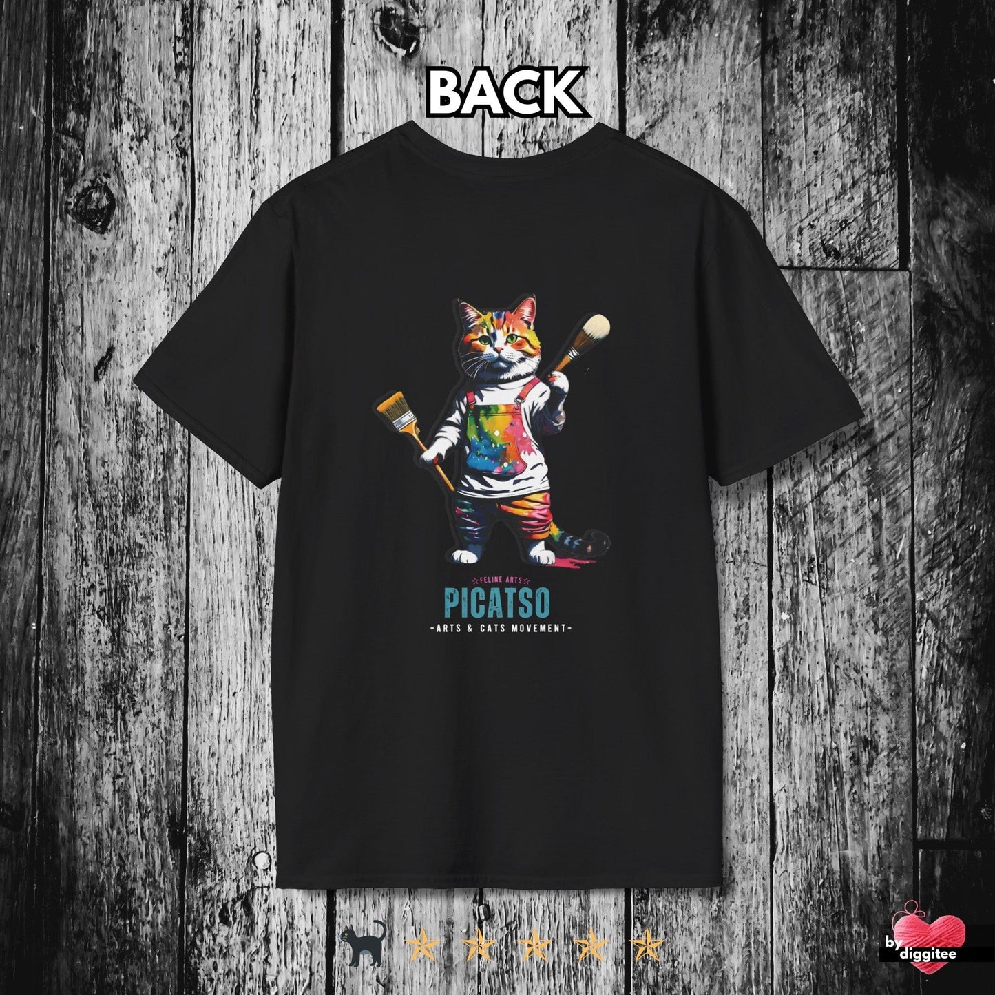 Printify T-Shirts Black / XS PICATSO II 🎨 Back Print
