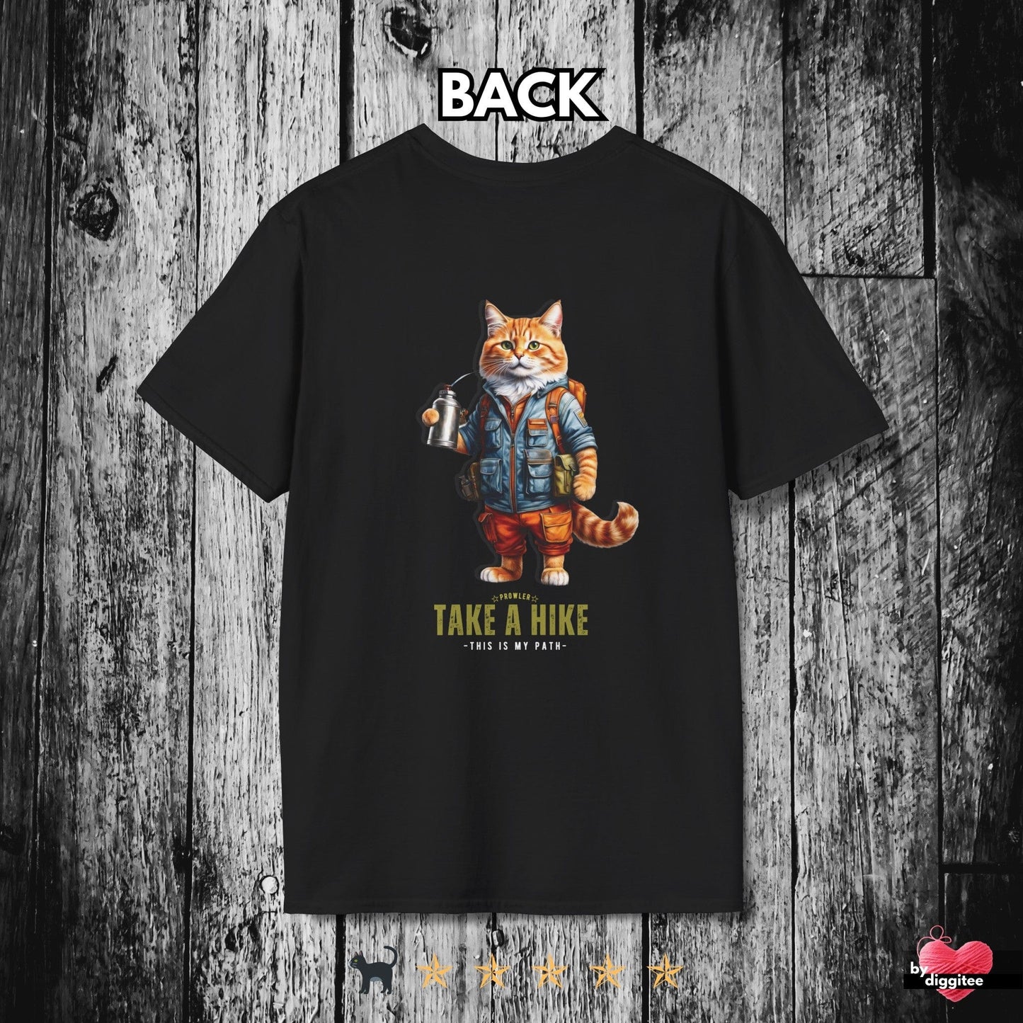Printify T-Shirts Black / XS TAKE A HIKE II ๐ผ BACK Print