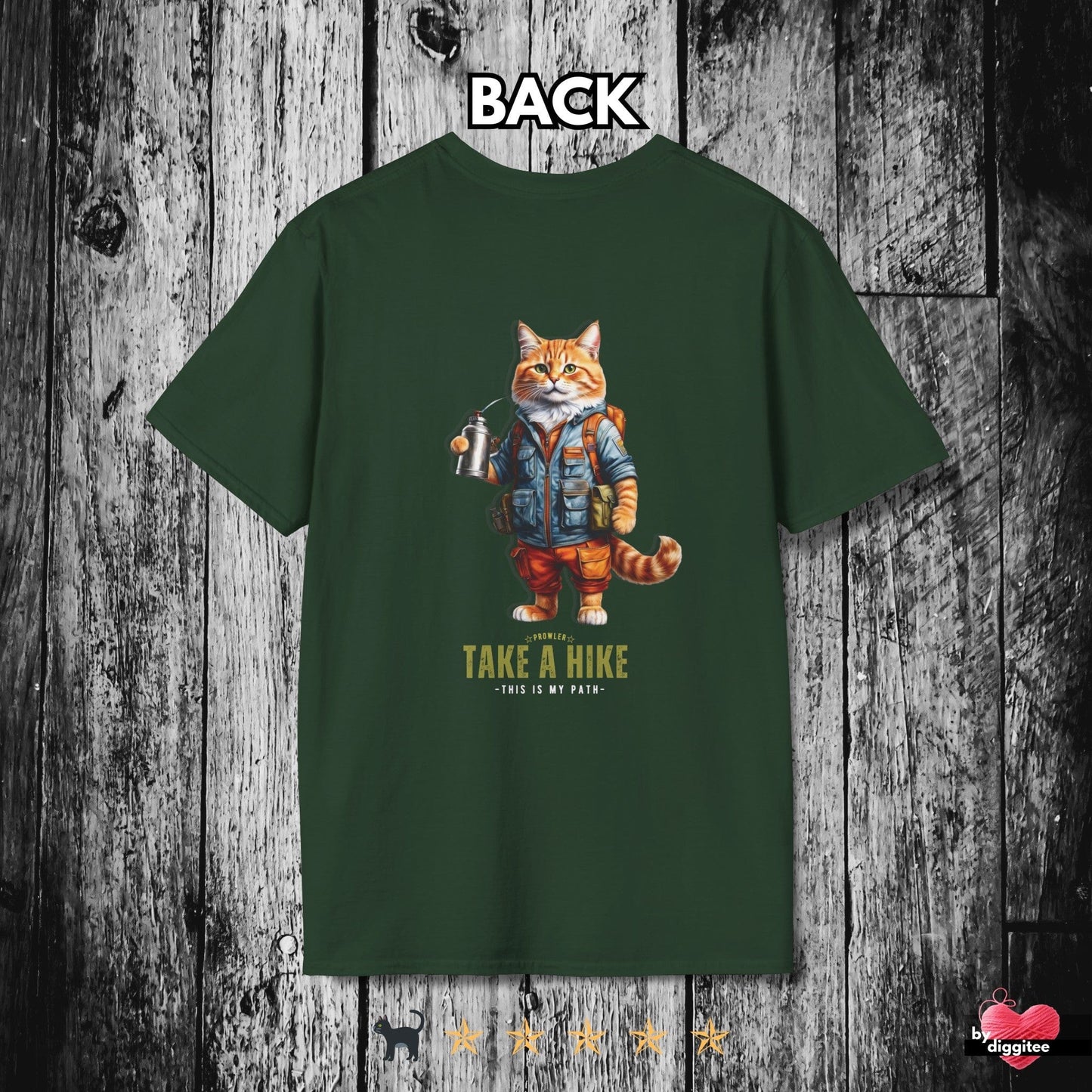 Printify T-Shirts Forest Green / S TAKE A HIKE II ๐ผ BACK Print