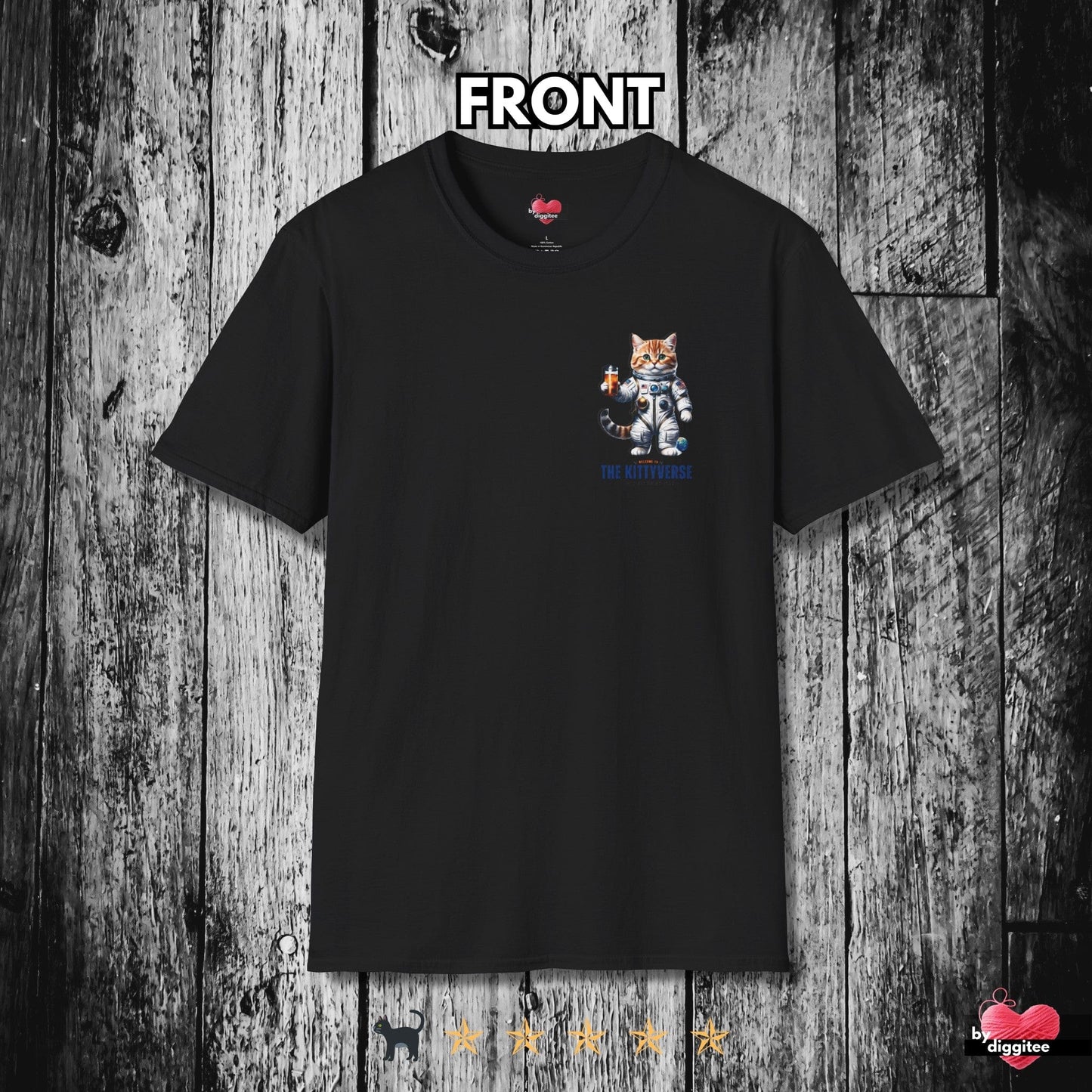 Printify T-Shirts KITTY VERSE II 🌎 BACK Print