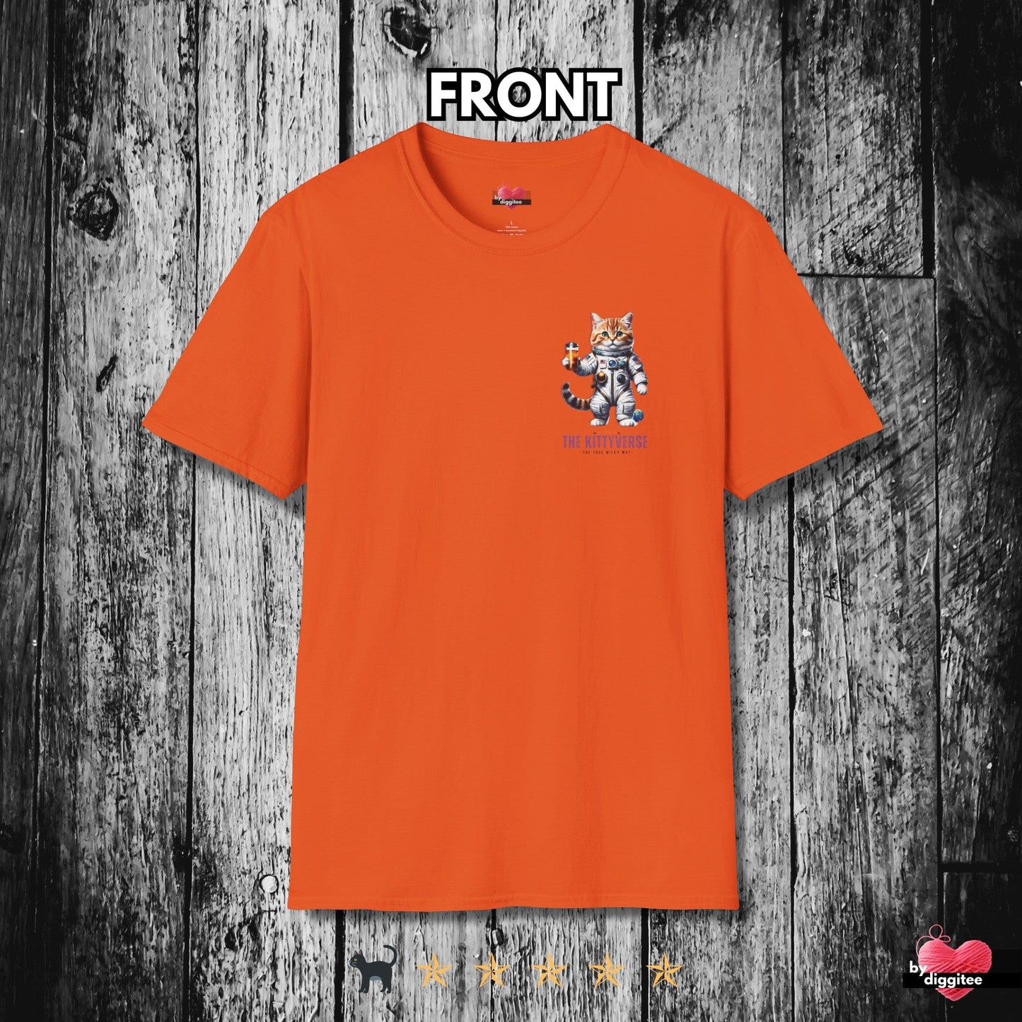 Printify T-Shirts KITTY VERSE II 🌎 BACK Print
