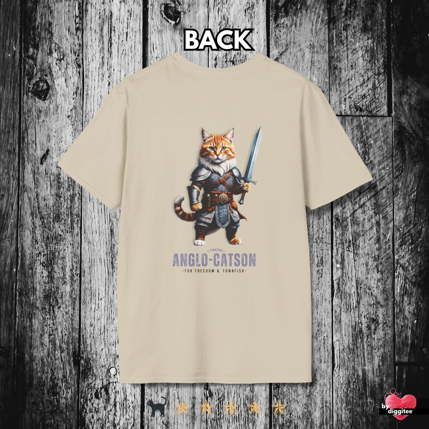 Printify T-Shirts Sand / S ANGLO CATSON II ๐ช BACK Print