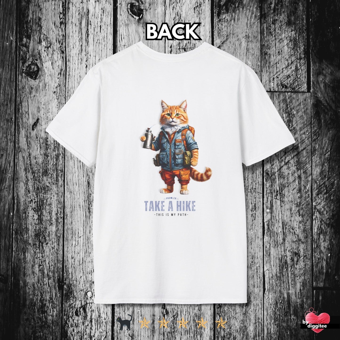 Printify T-Shirts White / XS TAKE A HIKE II ๐ผ BACK Print