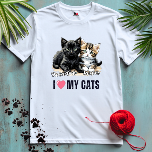 I-LOVE-MY-CATS 😻 Custom Shirts | Personalized Cats Collection