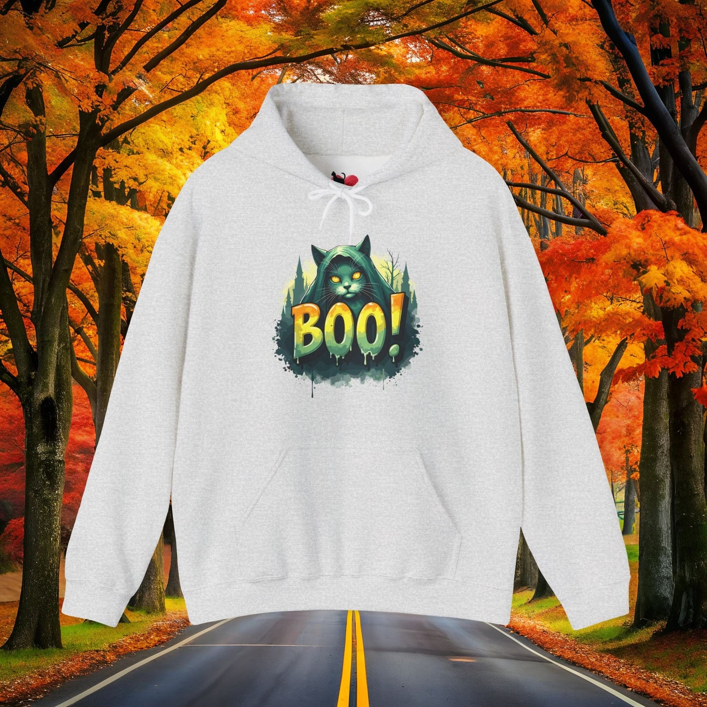 Printify Hoodie Ash / S BOO! 👻 SPOOKY Season 🎃 Hoodie