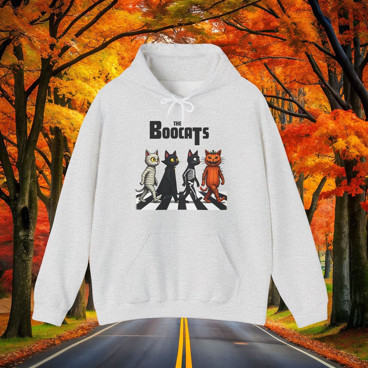 Printify Hoodie Ash / S The BooCats 👻 SPOOKY Season 🎃 Hoodie