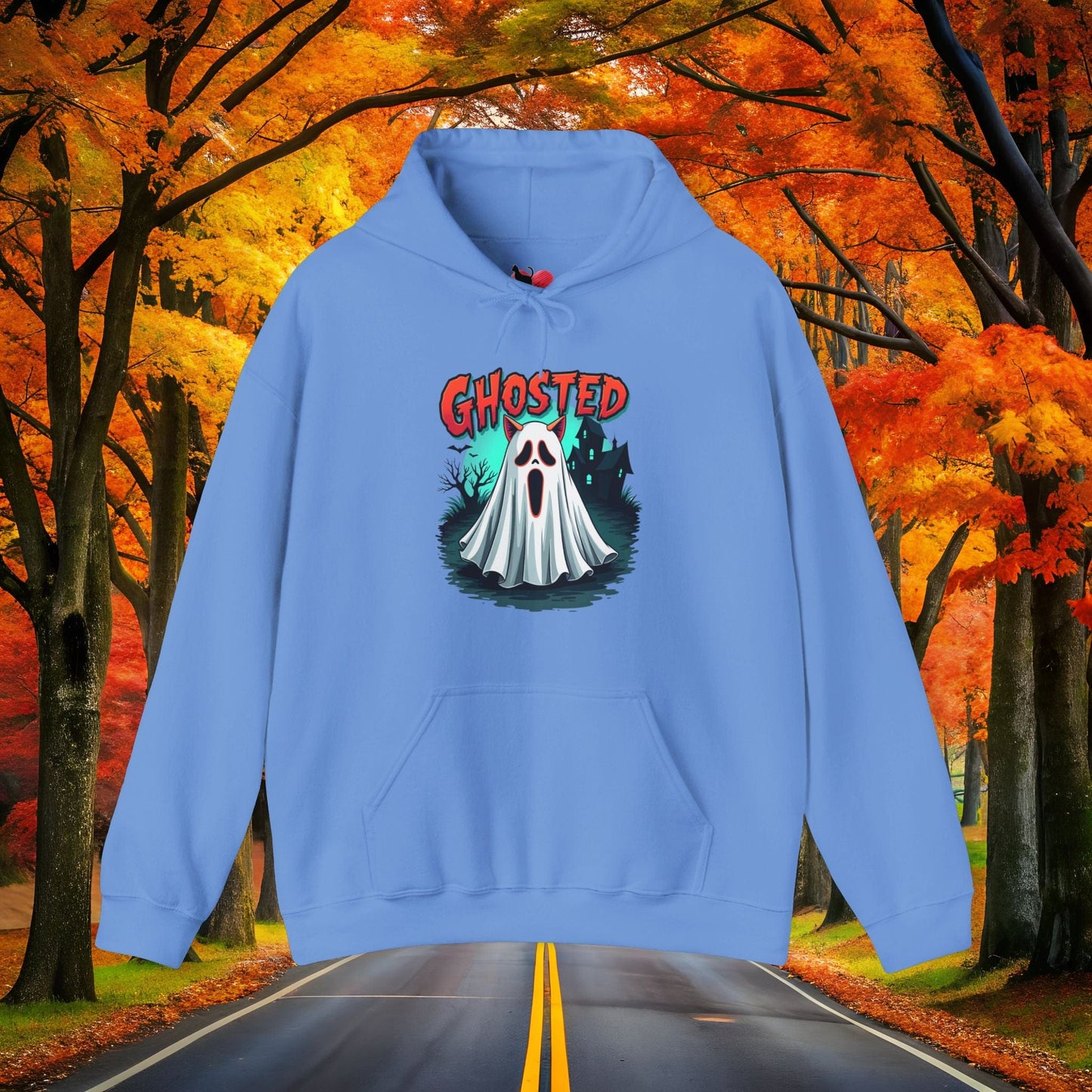 Printify Hoodie Carolina Blue / S GHOSTED 👻 SPOOKY Season 🎃 Hoodie