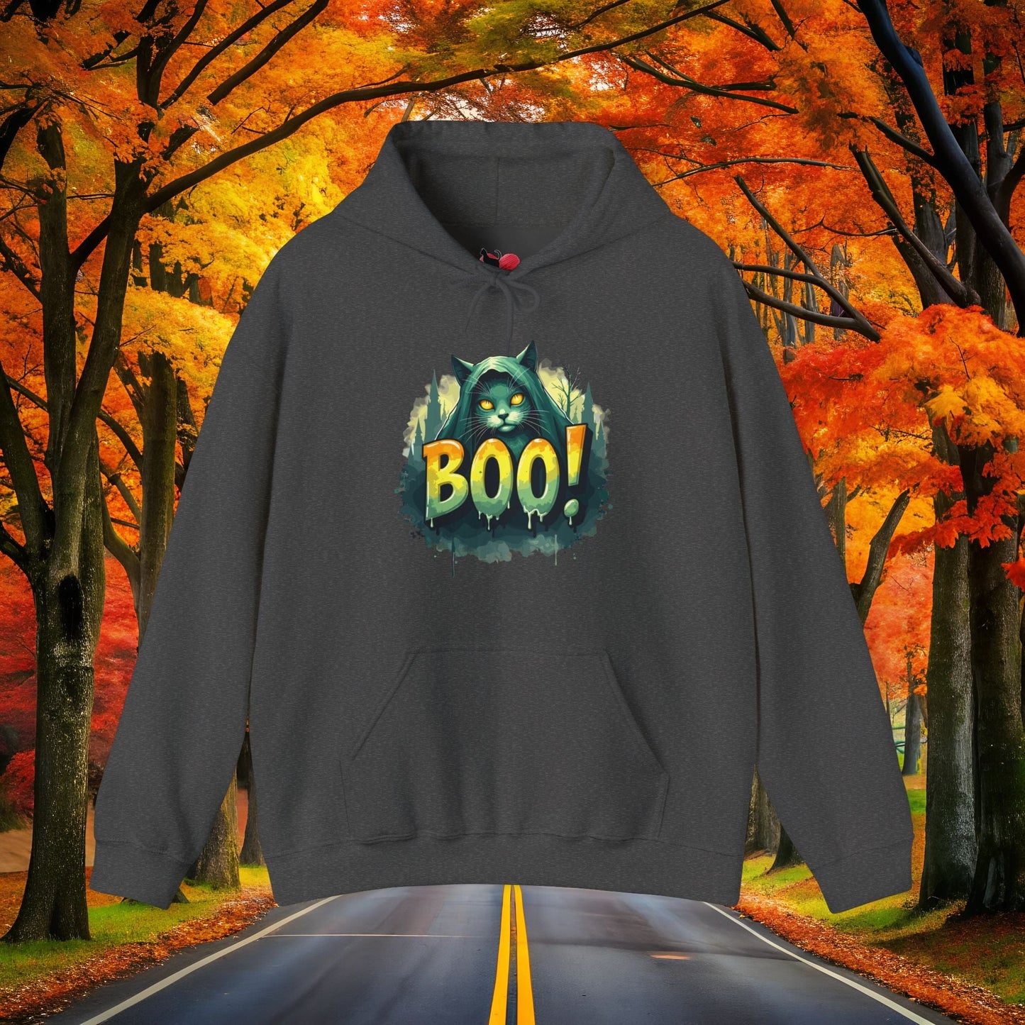 Printify Hoodie Dark Heather / S BOO! 👻 SPOOKY Season 🎃 Hoodie