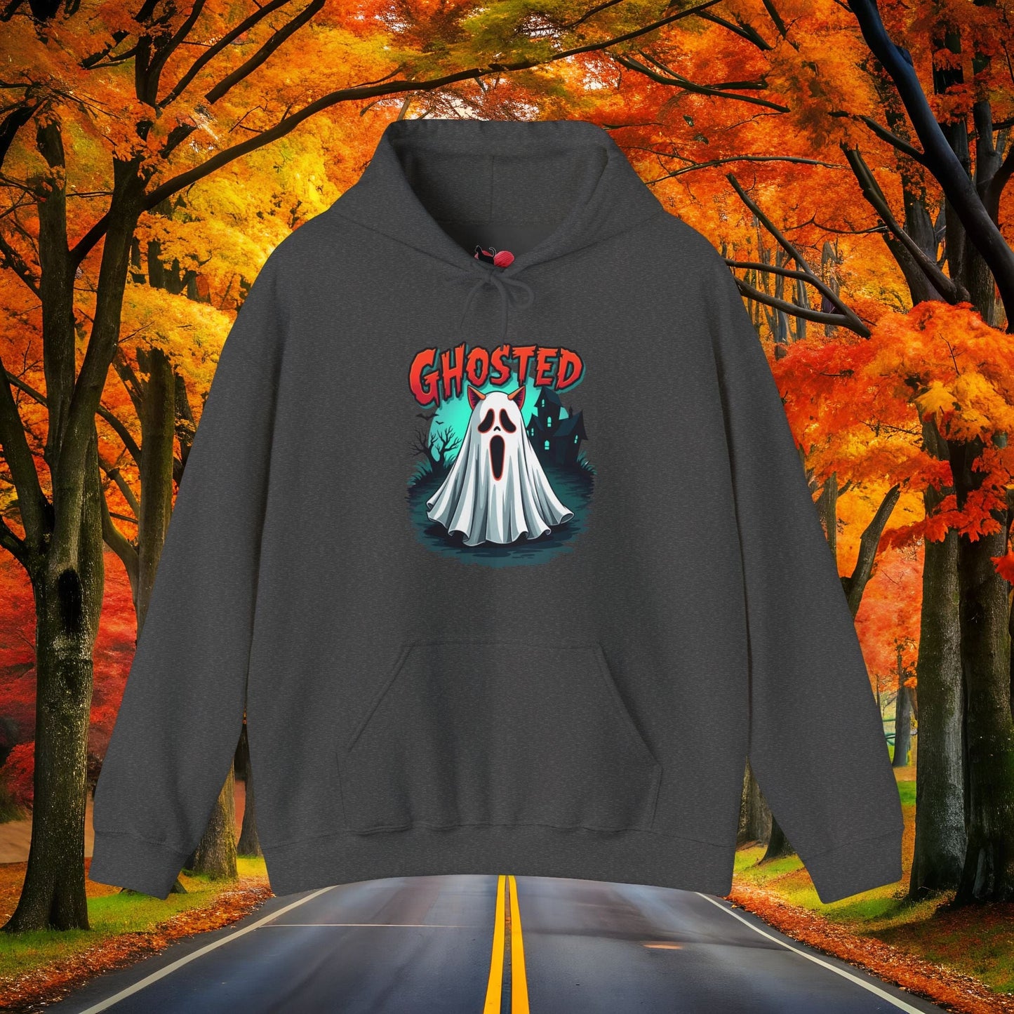 Printify Hoodie Dark Heather / S GHOSTED 👻 SPOOKY Season 🎃 Hoodie