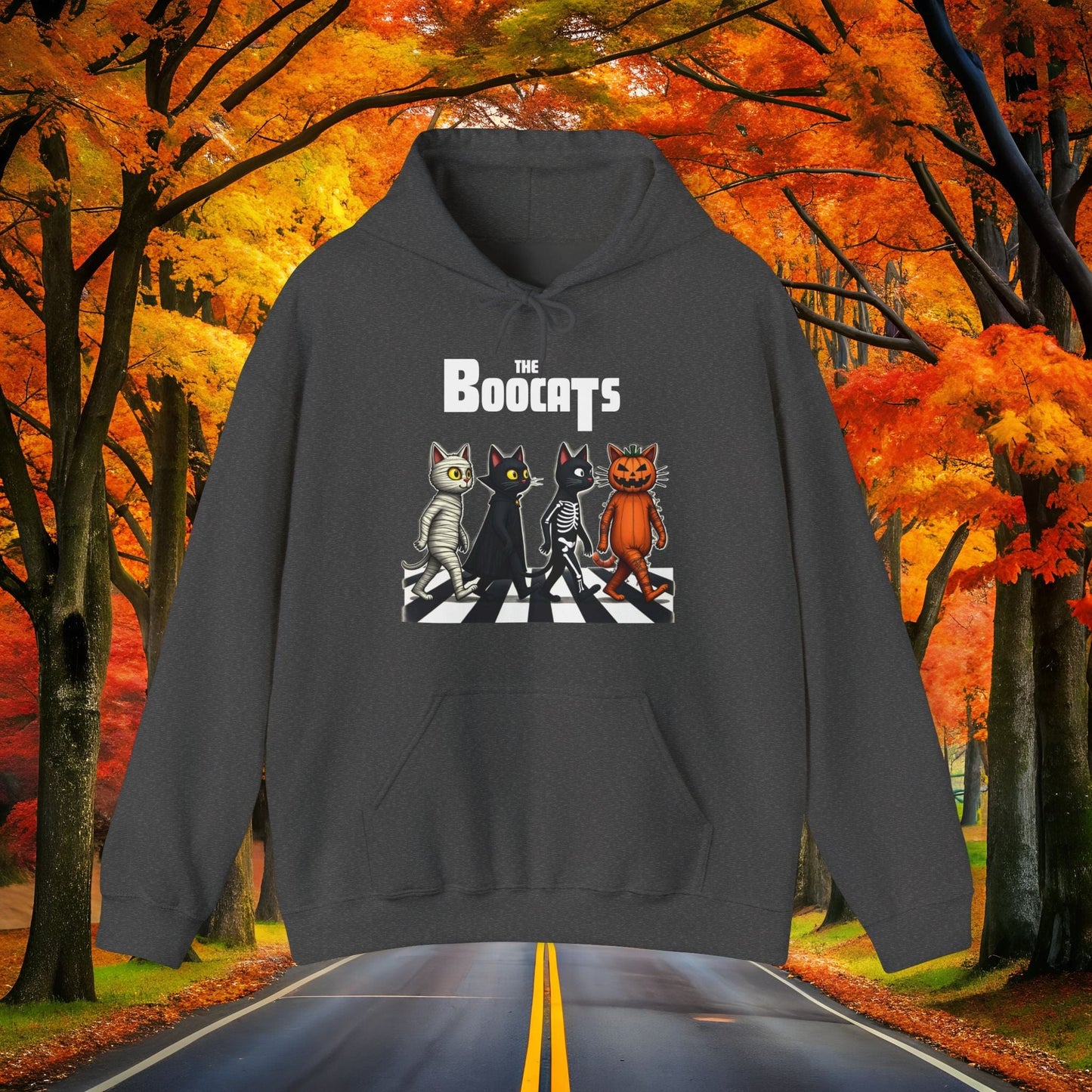 Printify Hoodie Dark Heather / S The BooCats 👻 SPOOKY Season 🎃 Hoodie