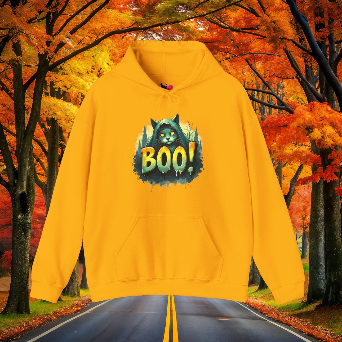 Printify Hoodie Gold / S BOO! 👻 SPOOKY Season 🎃 Hoodie