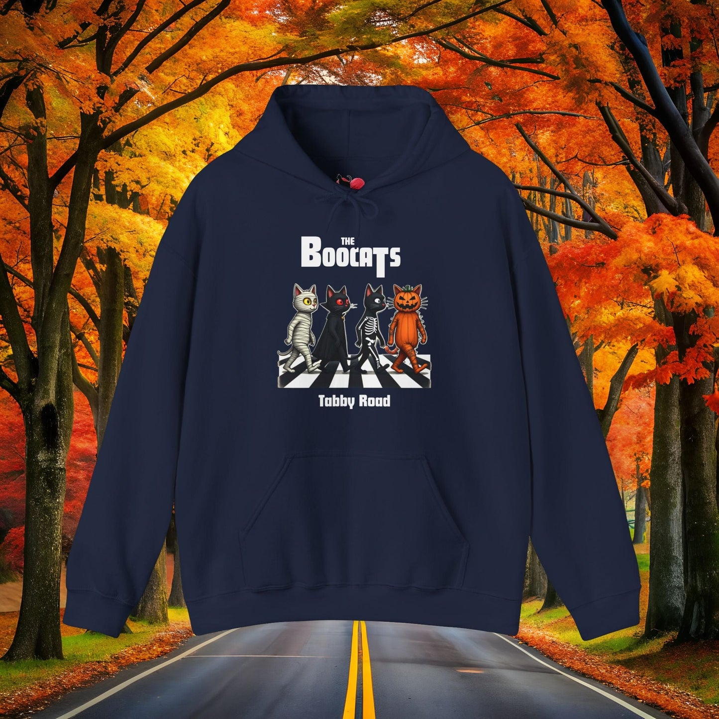 Printify Hoodie Navy / S The BOOCATS 👻 SPOOKY Season 🎃 Hoodie