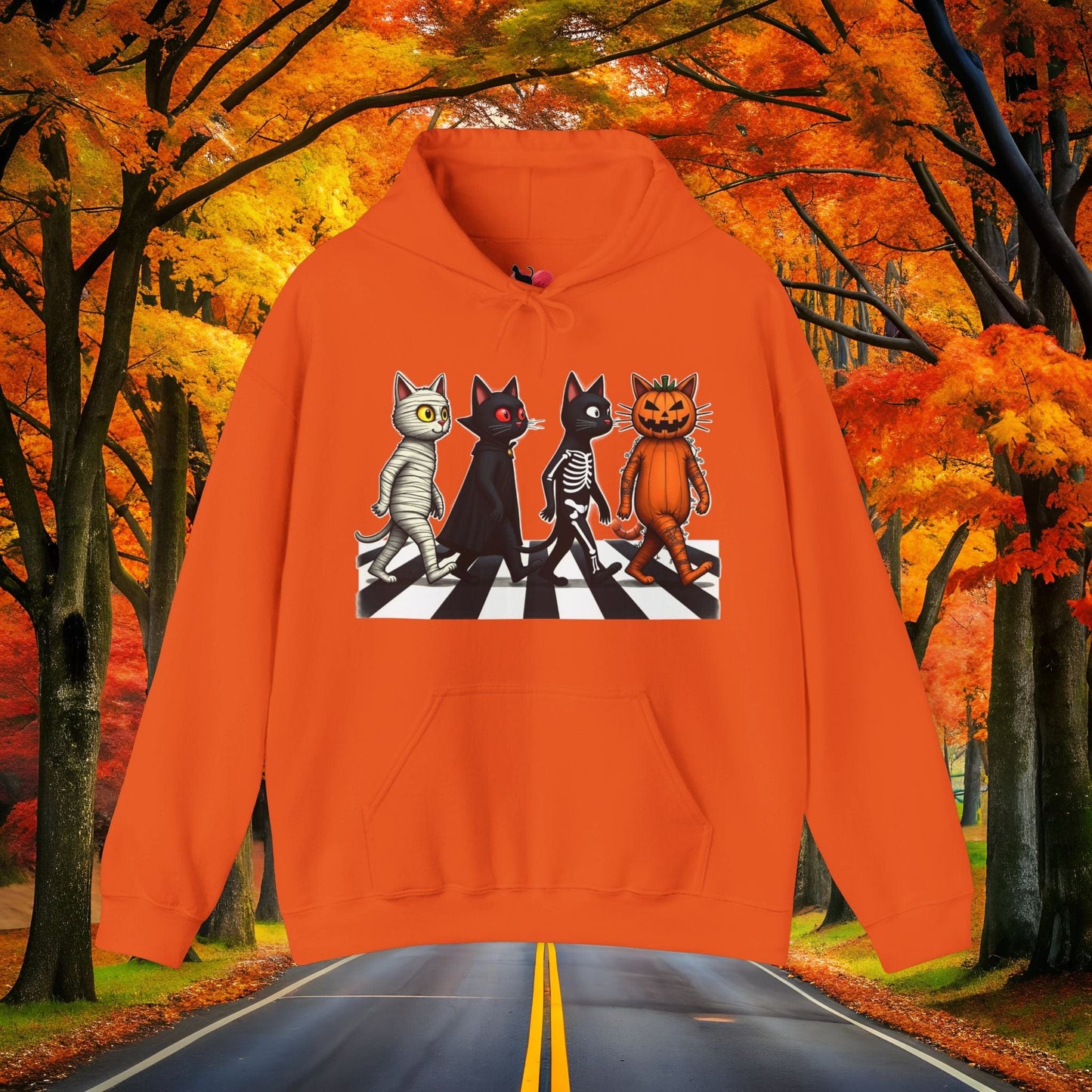 Printify Hoodie Orange / S TABBY ROAD 👻 SPOOKY Season 🎃 Hoodie