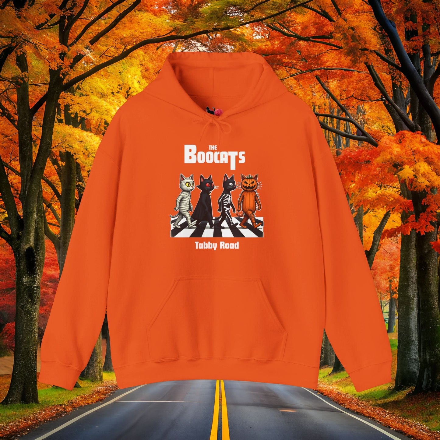 Printify Hoodie Orange / S The BOOCATS 👻 SPOOKY Season 🎃 Hoodie