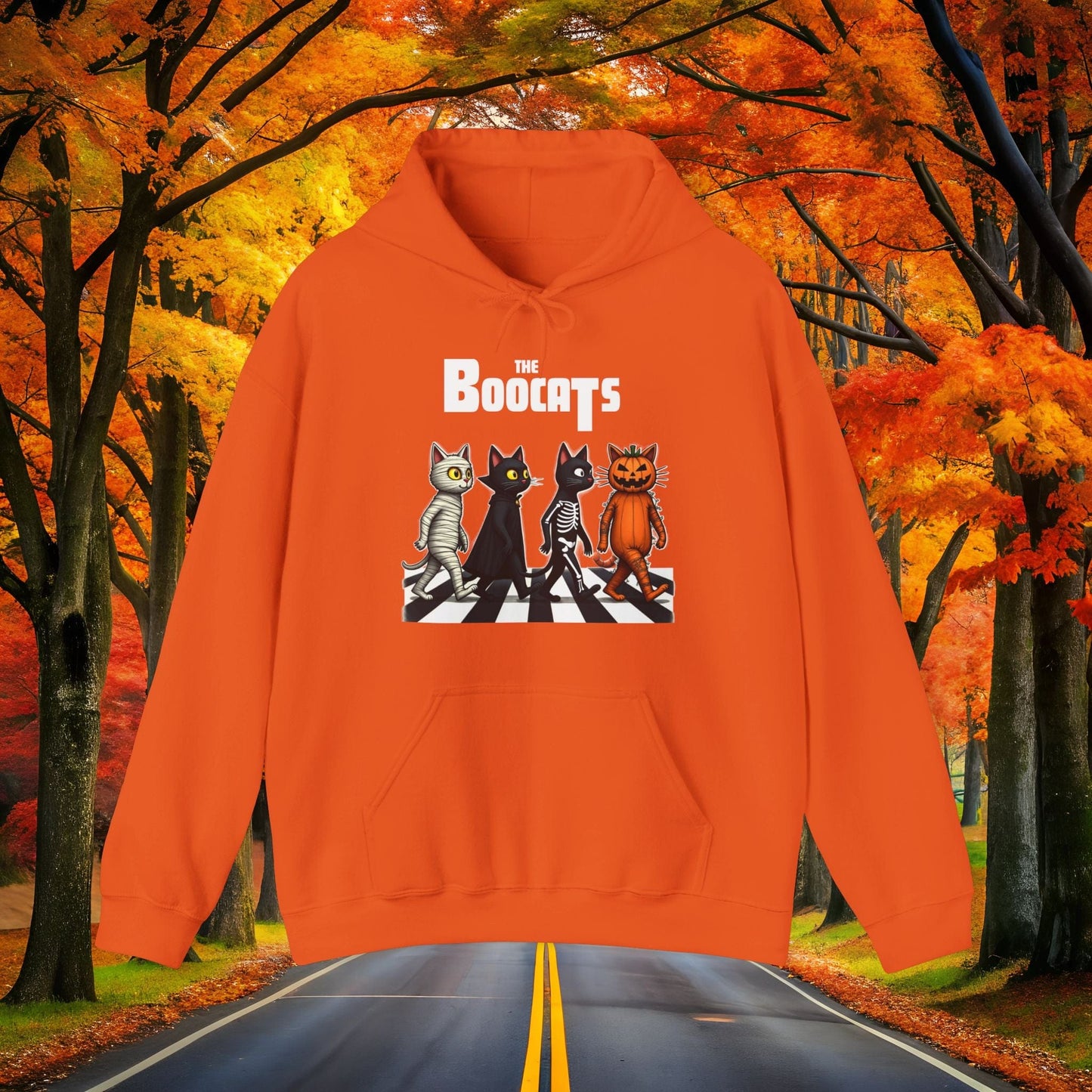 Printify Hoodie Orange / S The BooCats 👻 SPOOKY Season 🎃 Hoodie