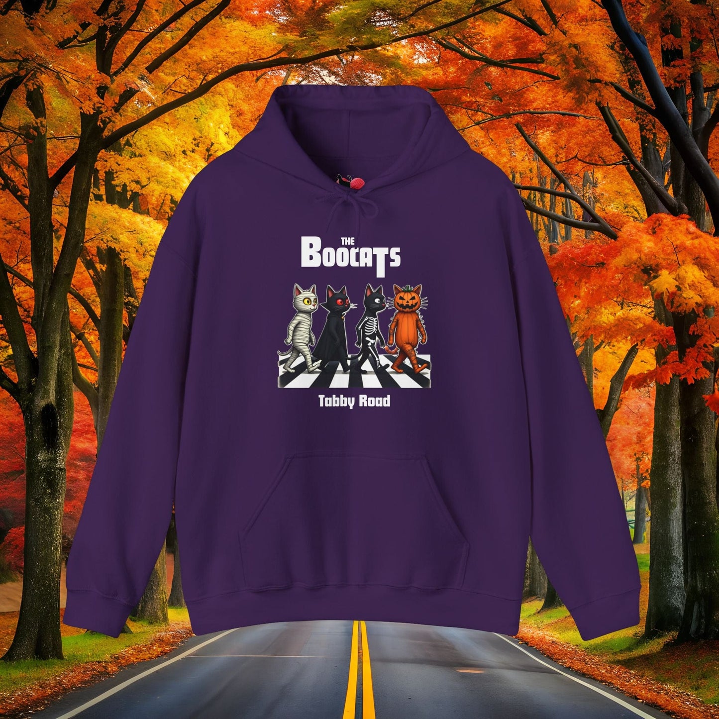 Printify Hoodie Purple / S The BOOCATS 👻 SPOOKY Season 🎃 Hoodie